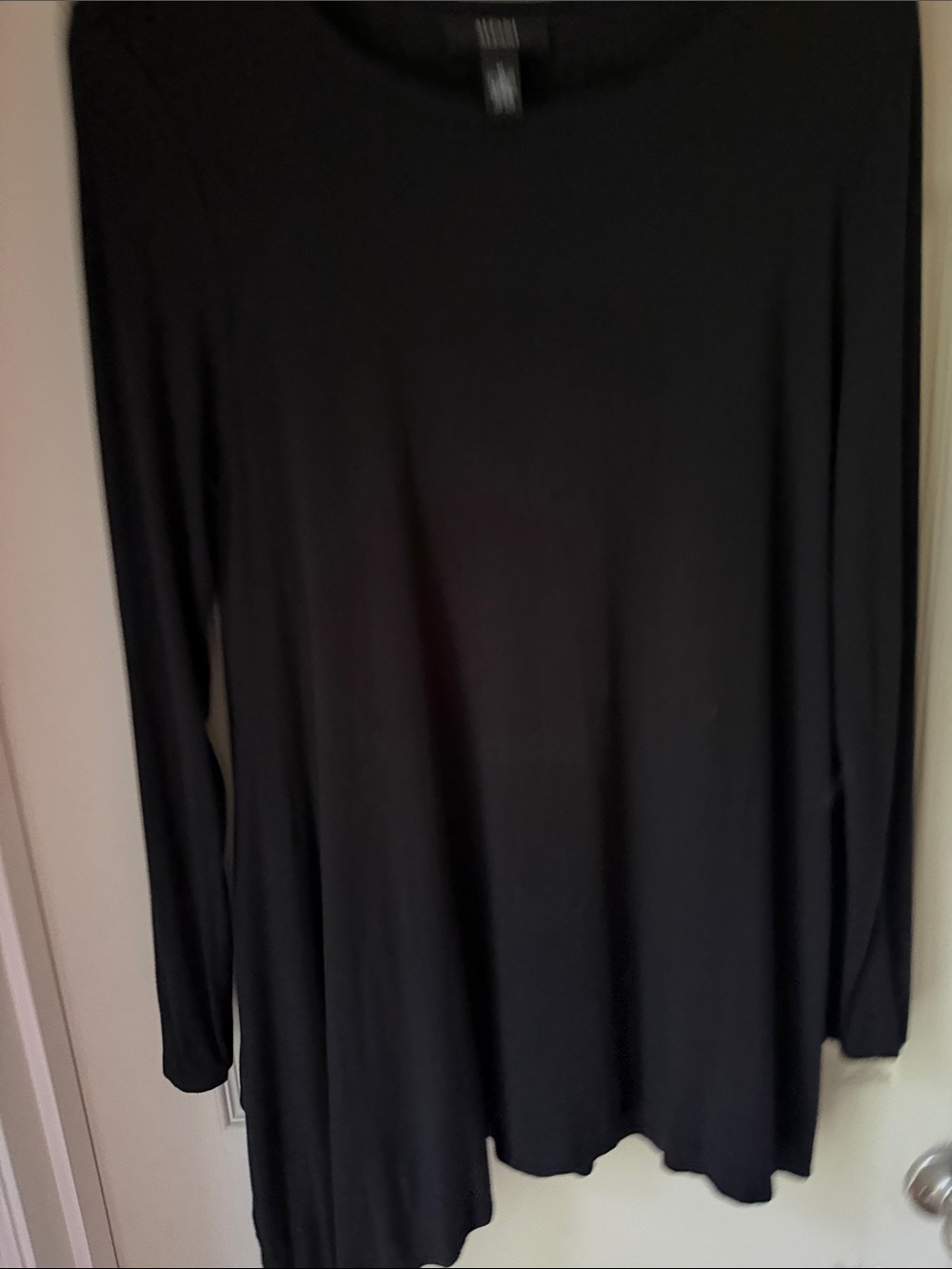 Women’s Alfani Long Sleeve Black Tunic Shirt